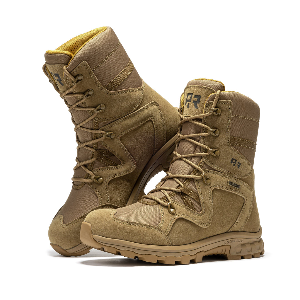 ROCKROOSTER Colmar Coyote 8 inch Suede Leather Waterproof Tactical & Military Boots AB520 - WonderingCloth