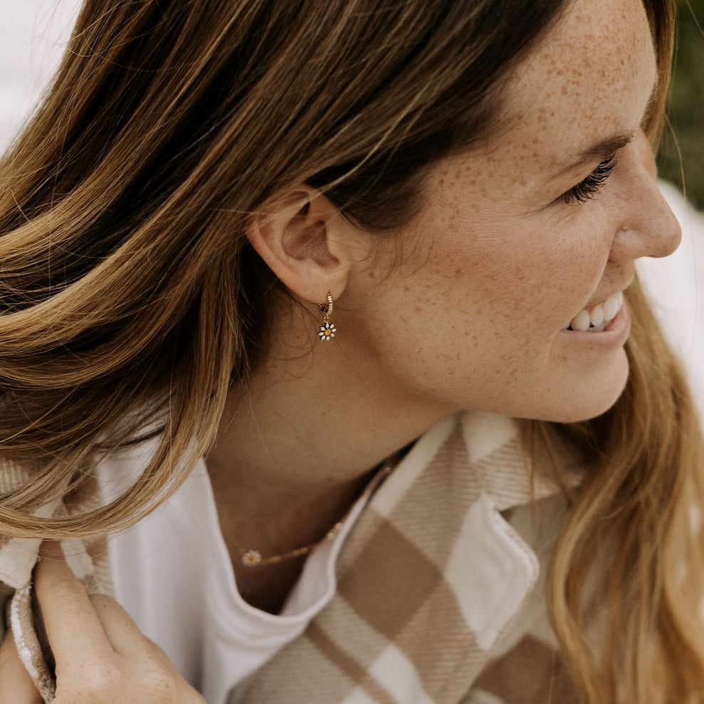Carolina Daisy Hoops - WonderingCloth
