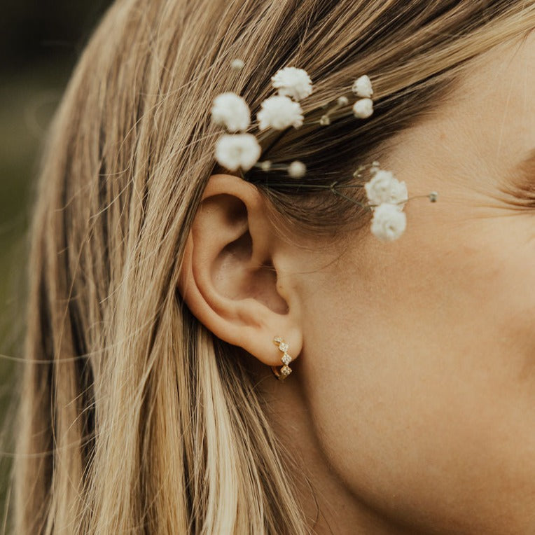 Alice Diamond Hoops - WonderingCloth