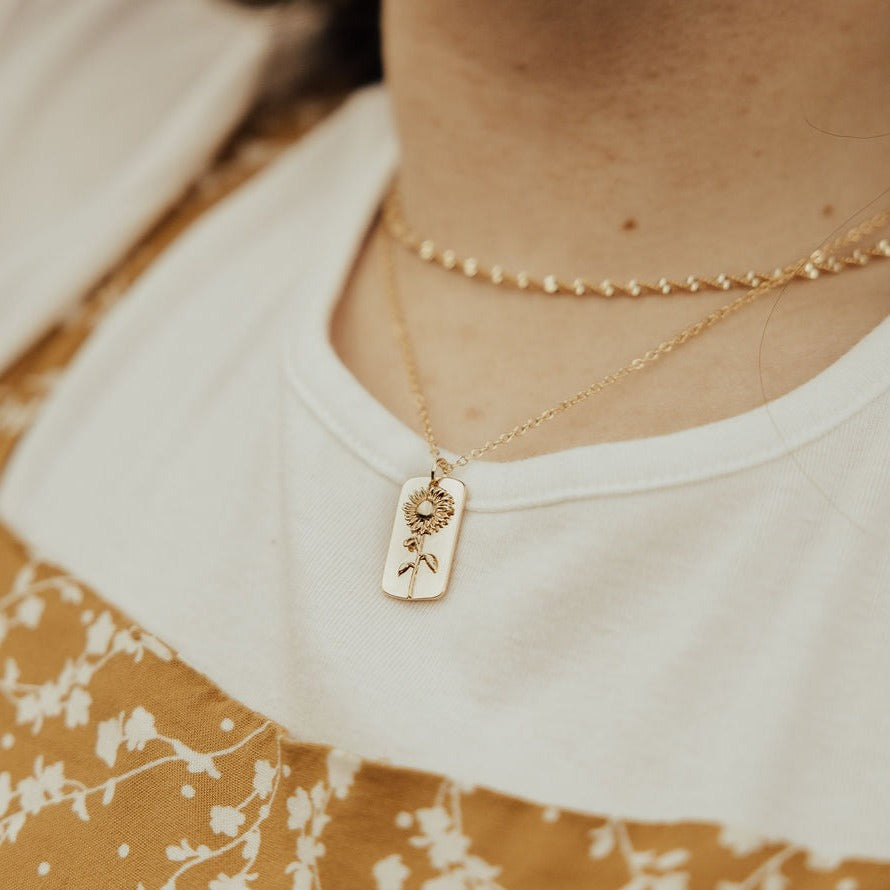 Sunflower Necklace - WonderingCloth
