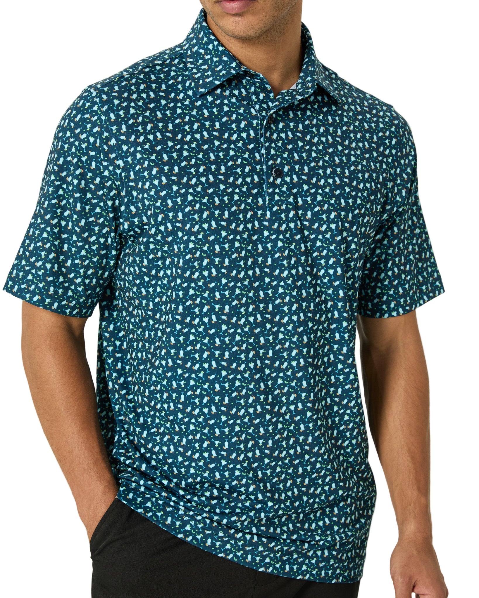 Cocktail Hour Men's Polo - WonderingCloth