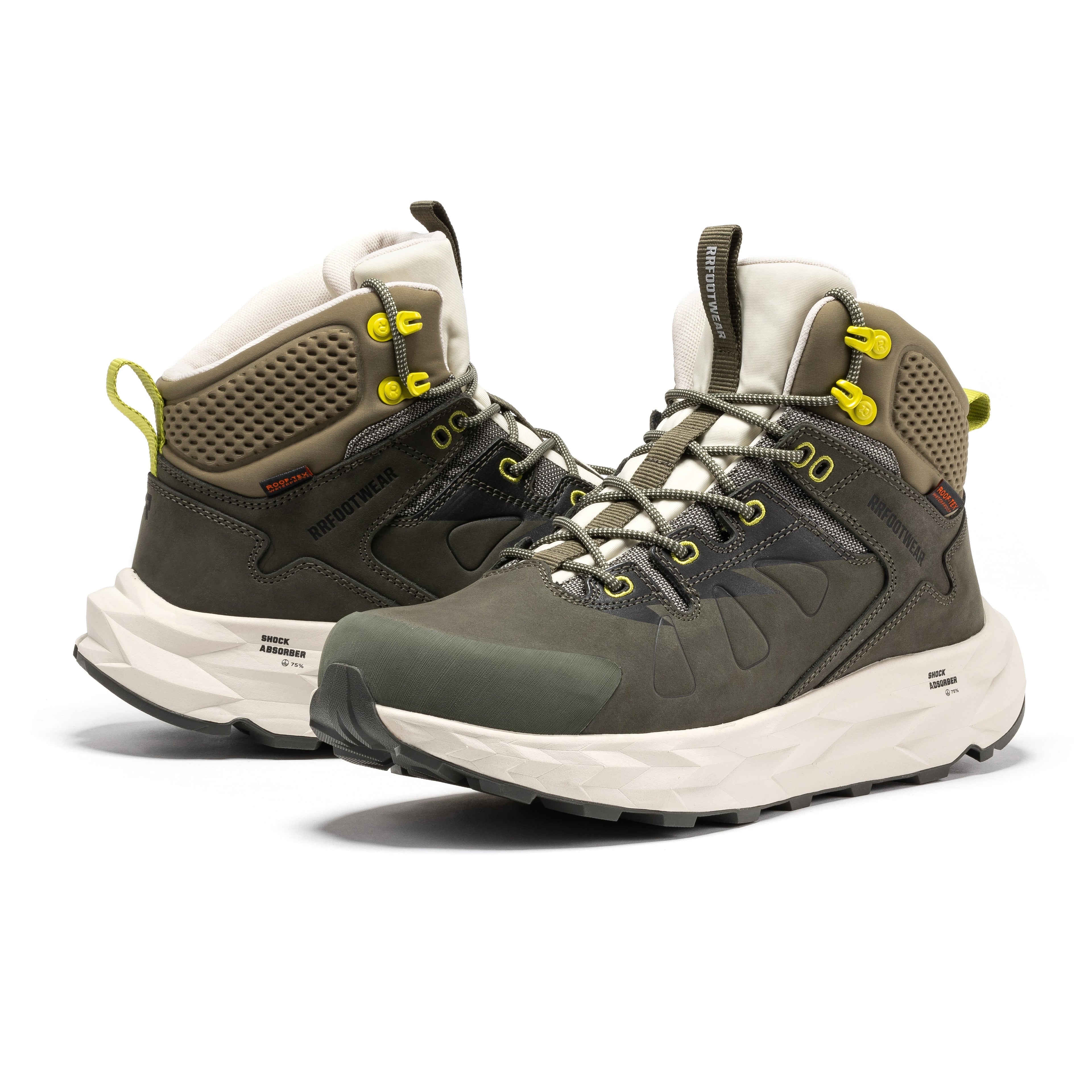 ROCKROOSTER Farmington Green 6 Inch Waterproof Hiking Boots with VIBRAM® Outsole  OC21033 - WonderingCloth