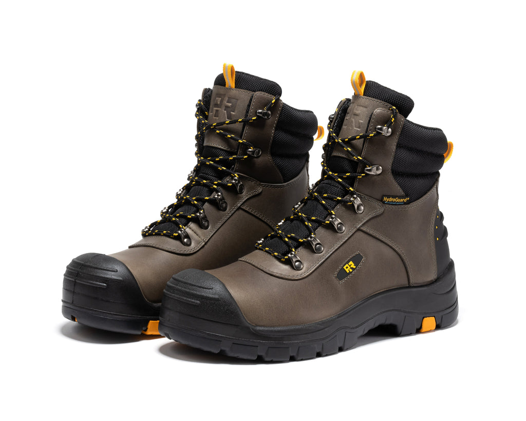 ROCKROOSTER Woodland Rust 6 inch Waterproof Composite Toe Leather Work Boots AK665 - WonderingCloth