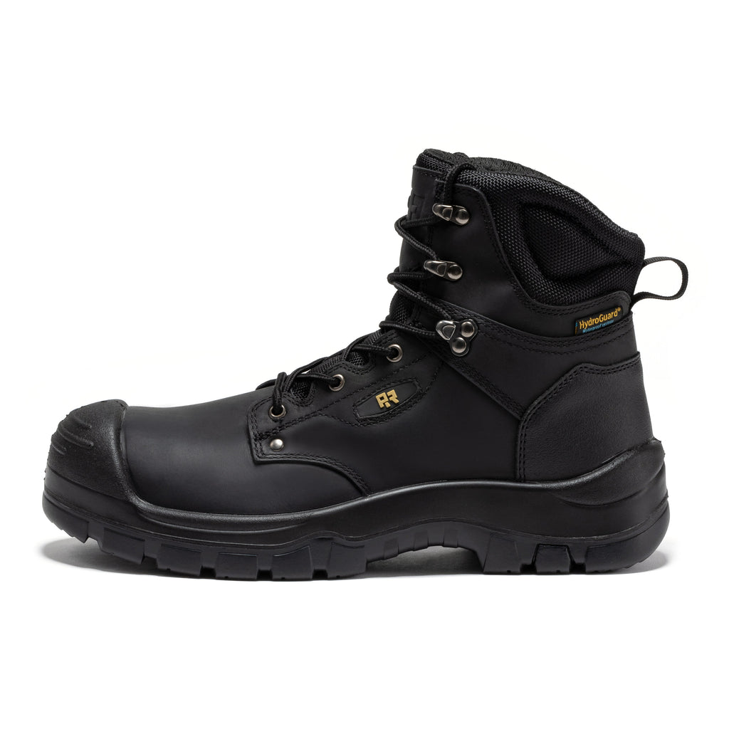 ROCKROOSTER Woodland Black 6 inch Waterproof Composite Toe Leather Work Boots AK662 - WonderingCloth