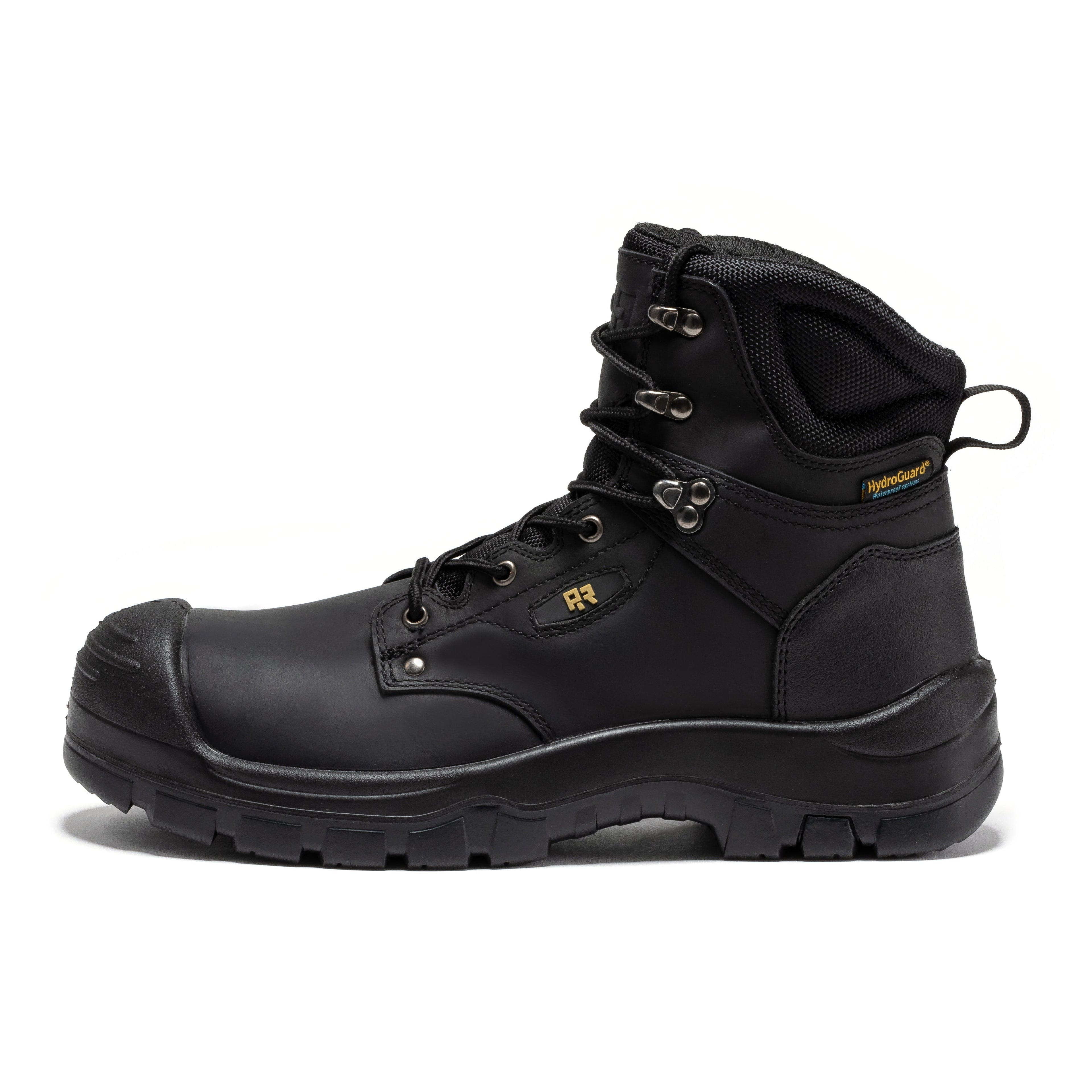 ROCKROOSTER Woodland Black 6 inch Waterproof Composite Toe Leather Work Boots AK662 - WonderingCloth