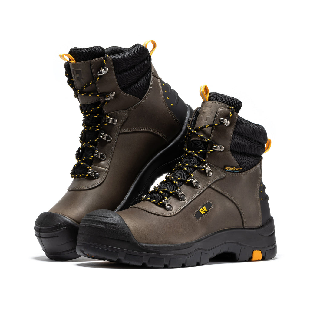 ROCKROOSTER Woodland Rust 6 inch Waterproof Composite Toe Leather Work Boots AK665 - WonderingCloth