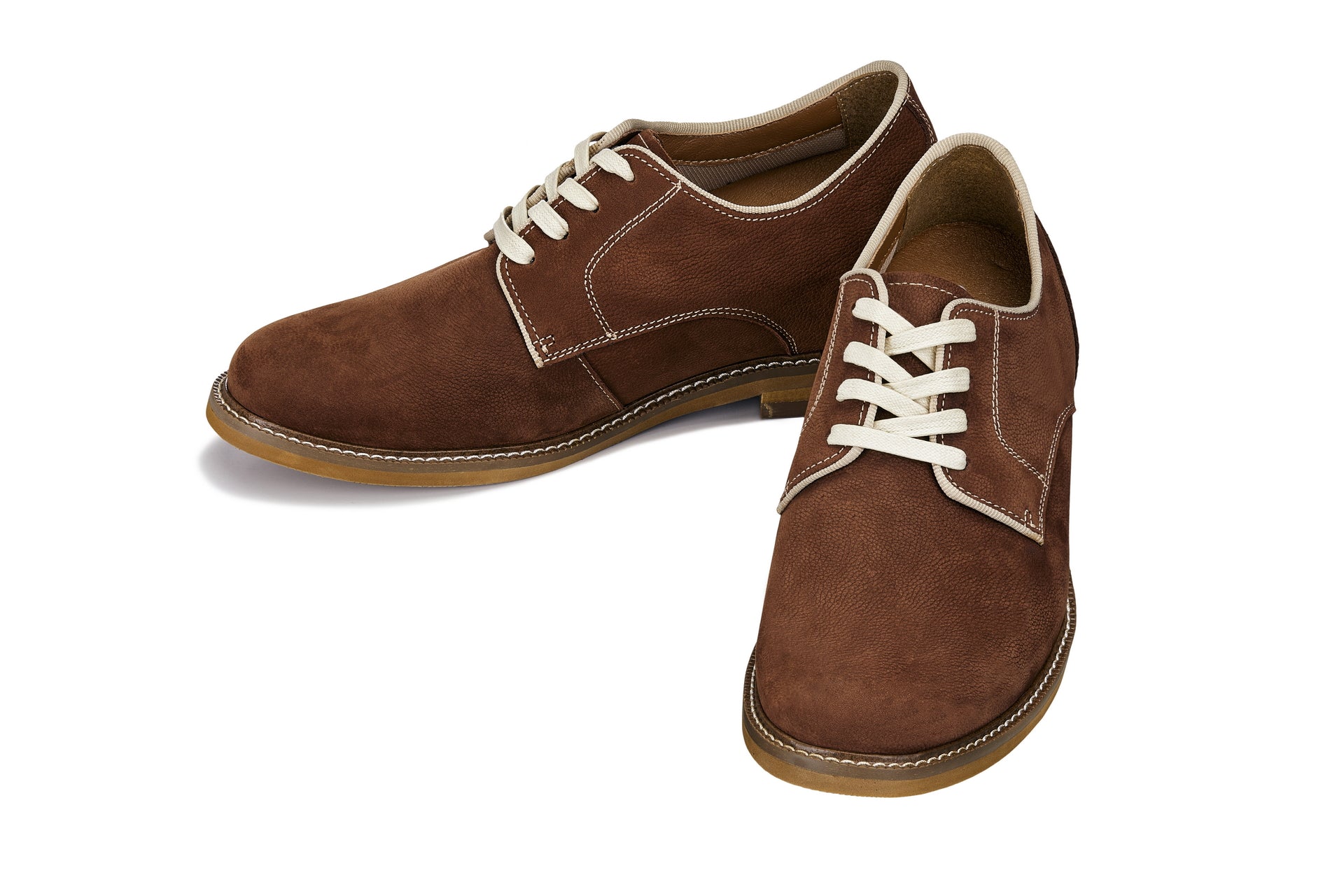 CALTO - J1313 - 3 Inches Taller (Terracotta Brown) - Business Casual Leather Derbies - WonderingCloth