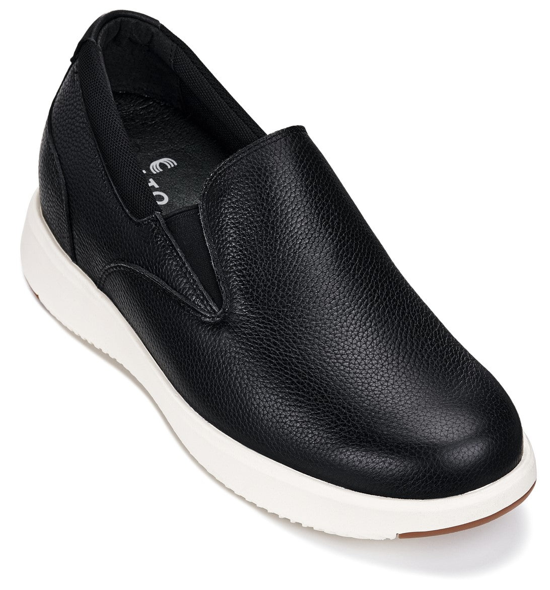 CALTO - J1420 - 2.8 Inches Taller (Onyx) - Leather Loafers - WonderingCloth