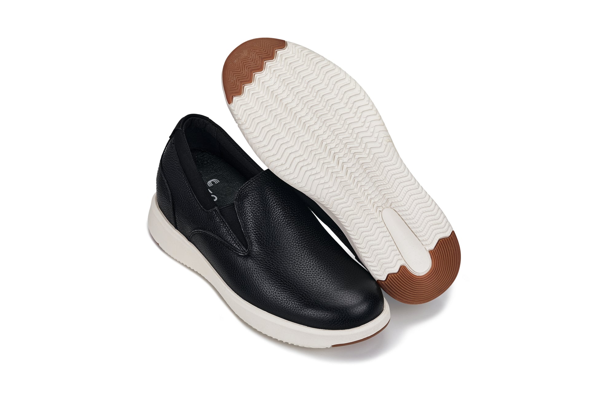 CALTO - J1420 - 2.8 Inches Taller (Onyx) - Leather Loafers - WonderingCloth