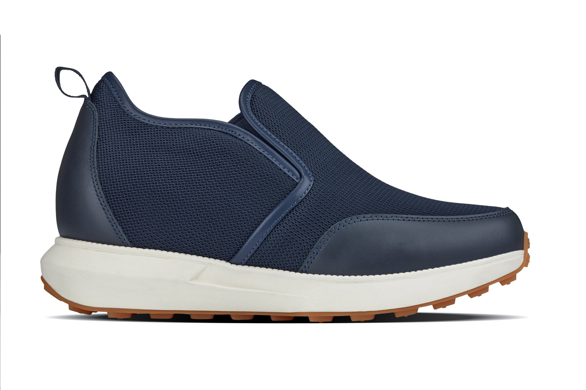 CALTO - J1435  - 3.3 Inches Taller (Dark Blue) - Casual Chunky Sole Sneaker Loafers - WonderingCloth