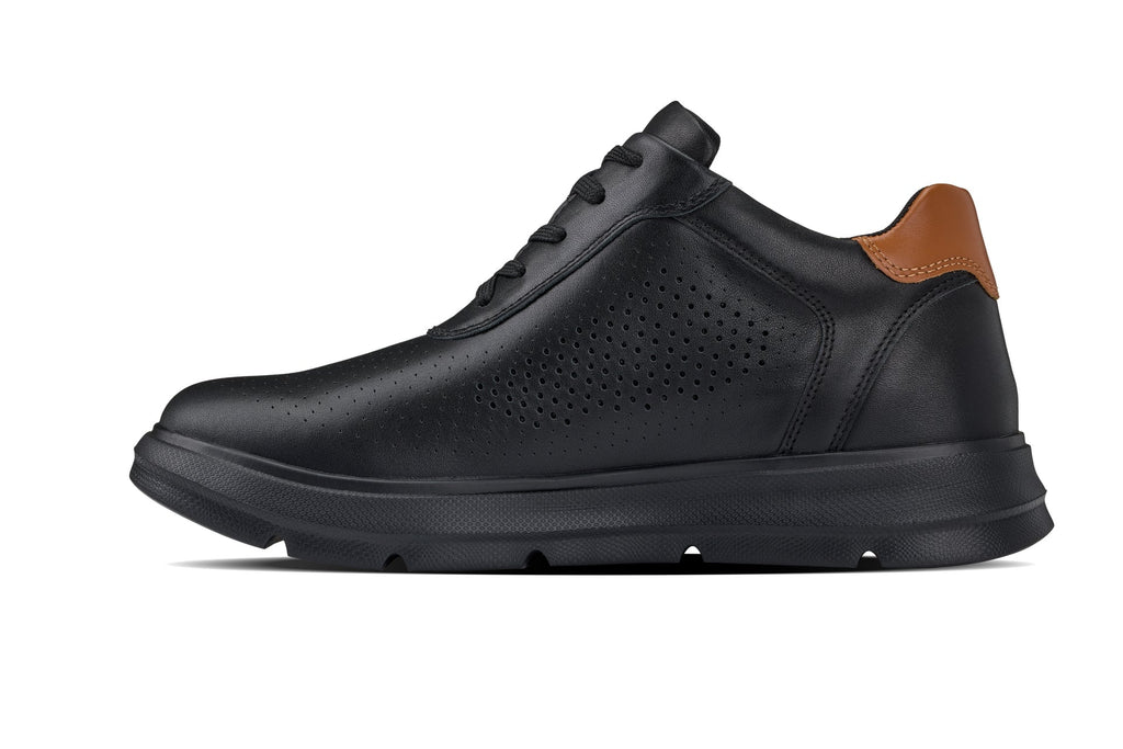 CALTO - J1580  - 2.6 Inches Taller (Black/Black Sole) - Lightweight Casual Walkers - WonderingCloth