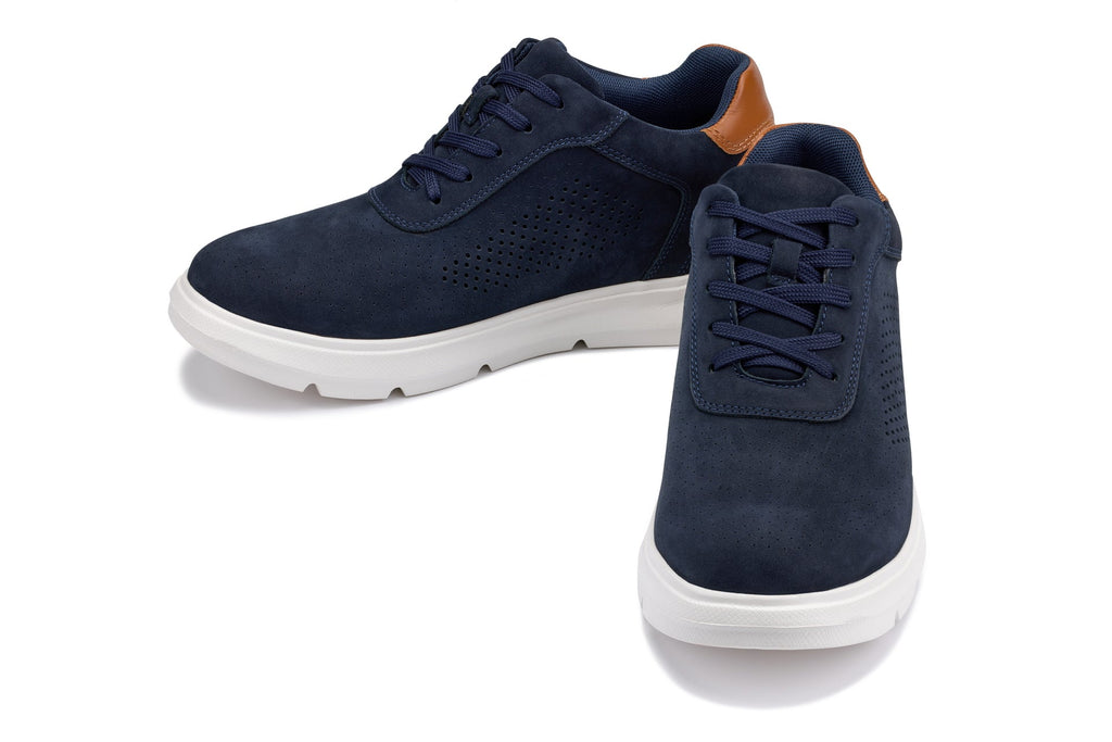 CALTO - J1582  - 2.6 Inches Taller (Navy) - Lightweight Casual Walkers - WonderingCloth