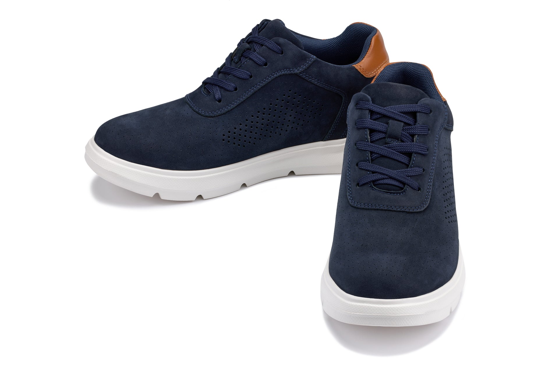 CALTO - J1582  - 2.6 Inches Taller (Navy) - Lightweight Casual Walkers - WonderingCloth