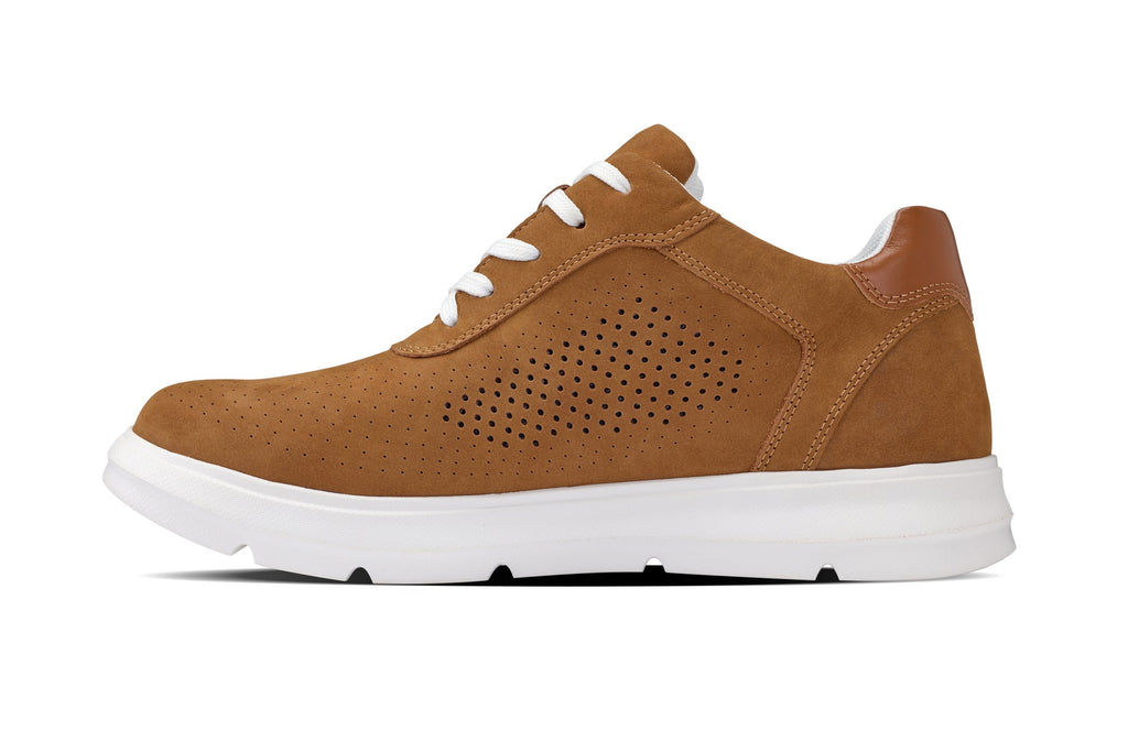 CALTO - J1583  - 2.6 Inches Taller (Brown) - Lightweight Casual Walkers - WonderingCloth