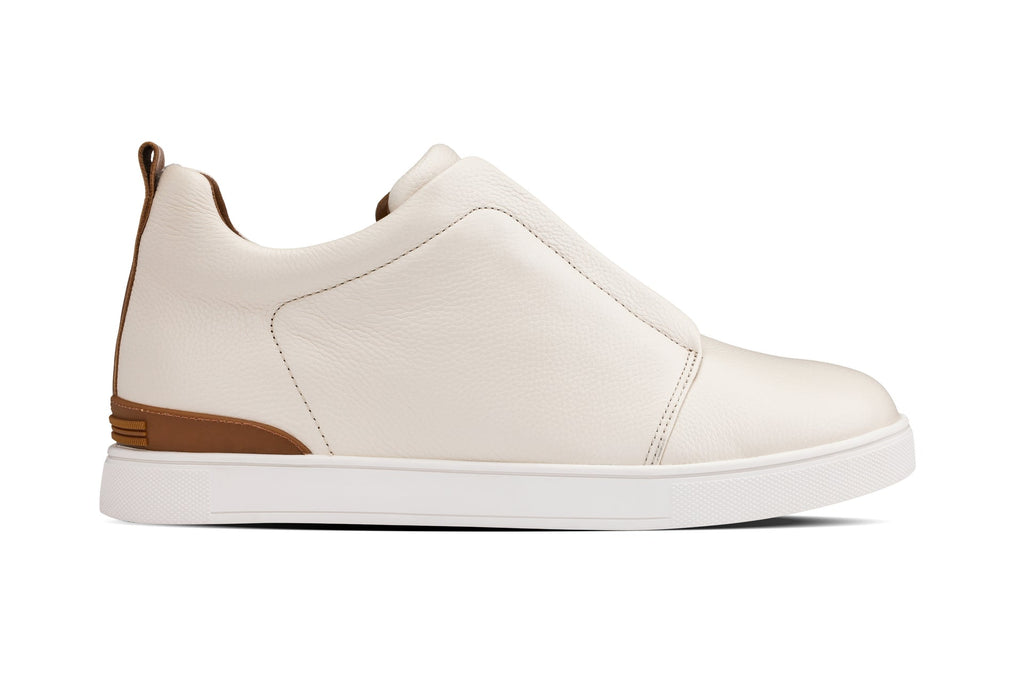 CALTO - J1933  - 2.6 Inches Taller (Off-White) - Slip-On  Snoafers - WonderingCloth