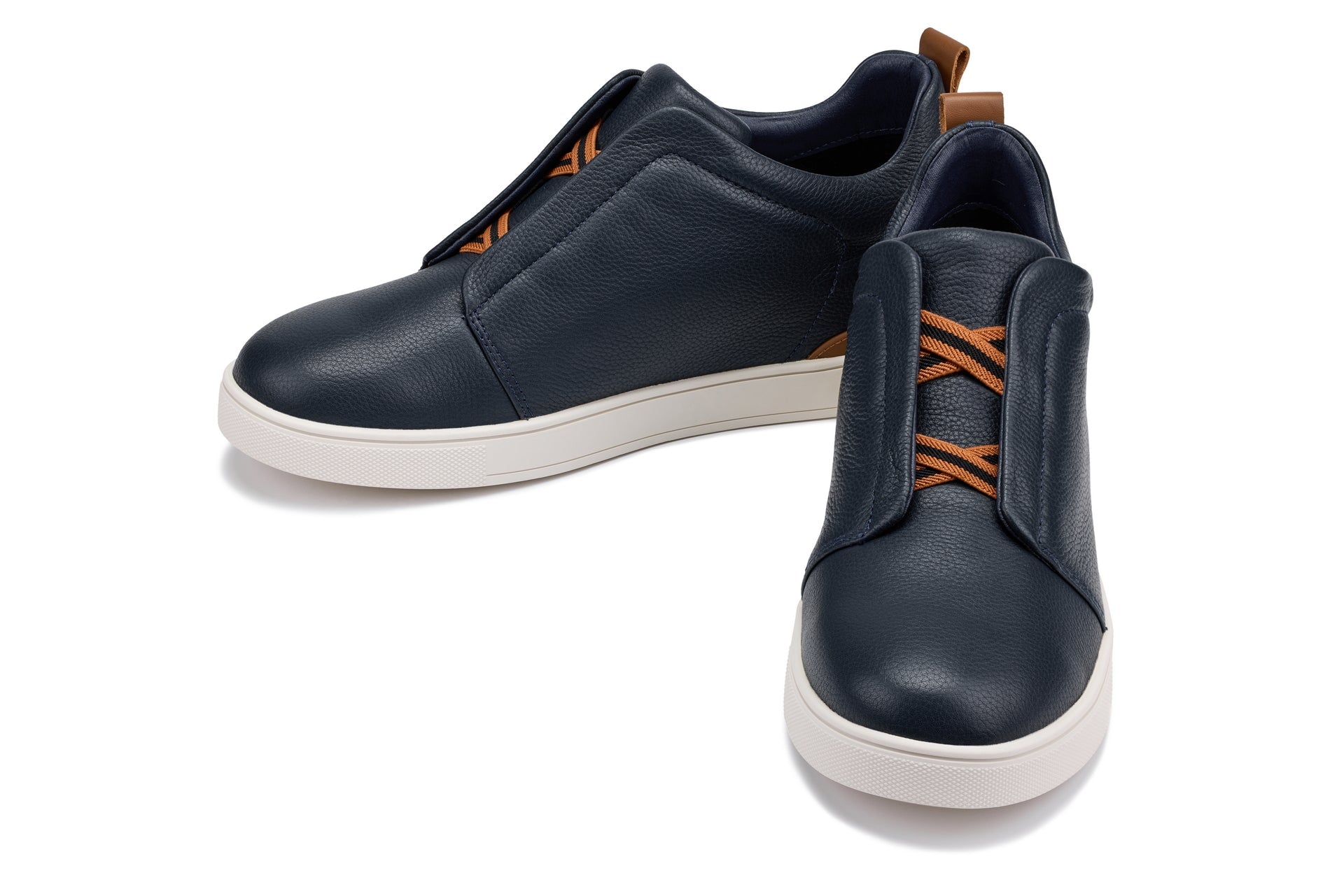CALTO - J1934  - 2.6 Inches Taller (Navy) - Slip-On Snoafers - WonderingCloth