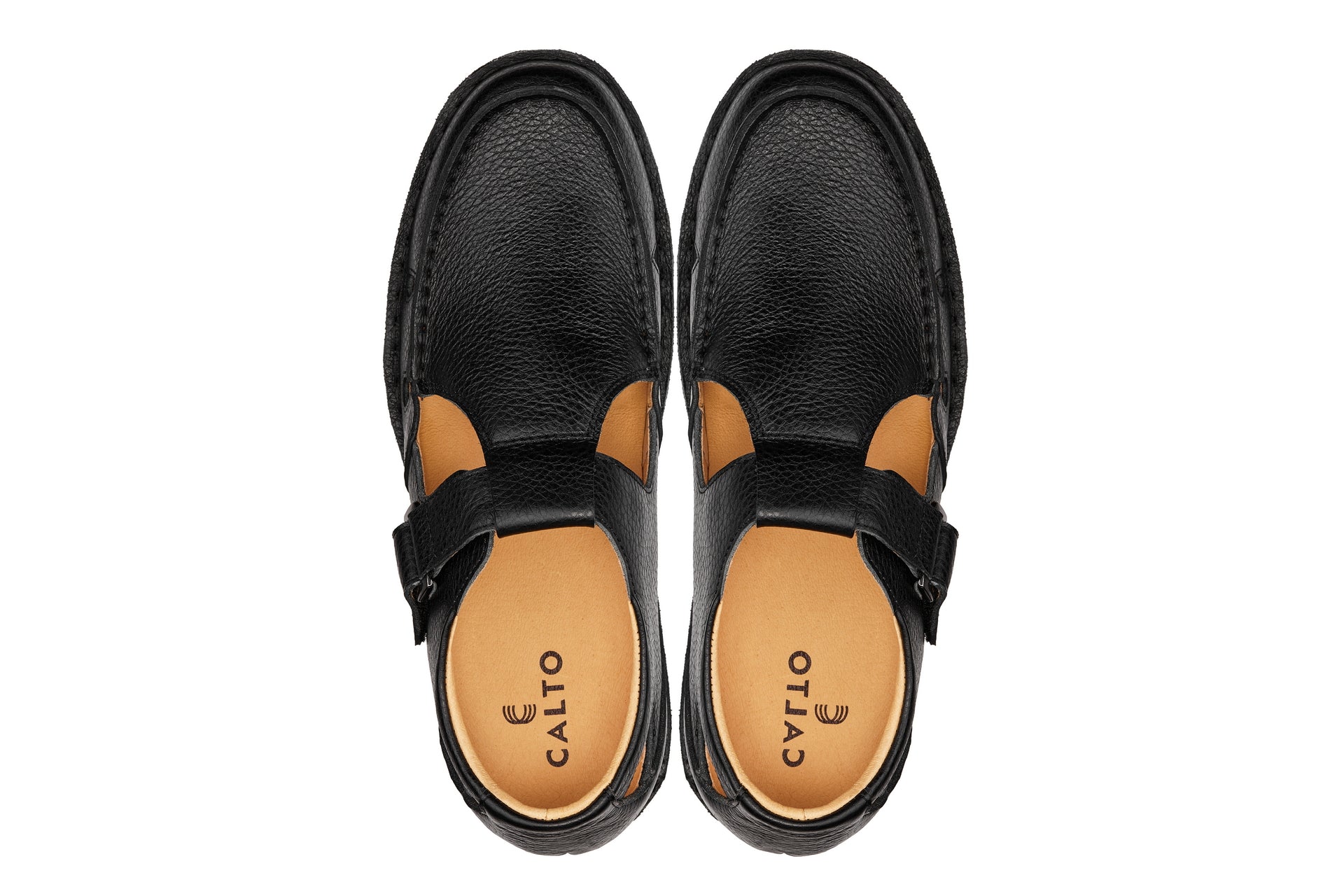CALTO - K0751 - 2.8 Inches Taller (Black) - Lightweight Casual Fisherman Sandal - WonderingCloth