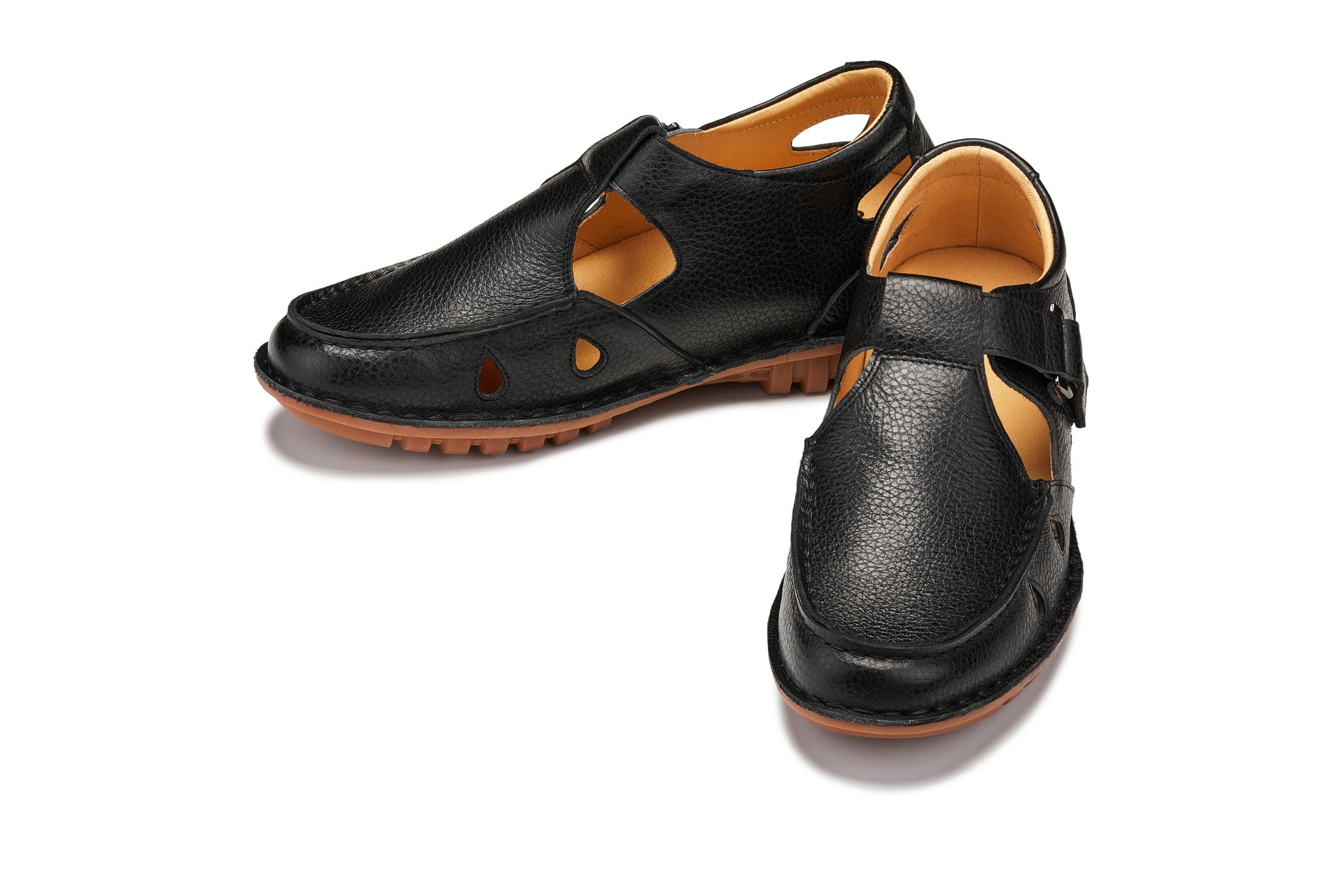 CALTO - K0751 - 2.8 Inches Taller (Black) - Lightweight Casual Fisherman Sandal - WonderingCloth