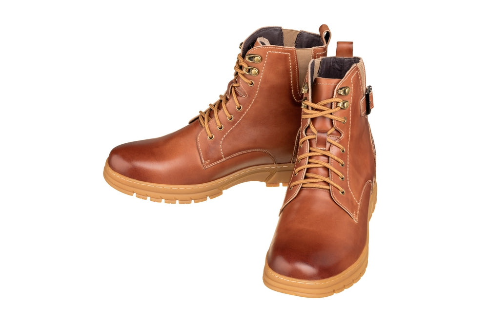 TOTO - K16205 - 2.8 Inches Taller (Light Brown) - High Top Boots - WonderingCloth