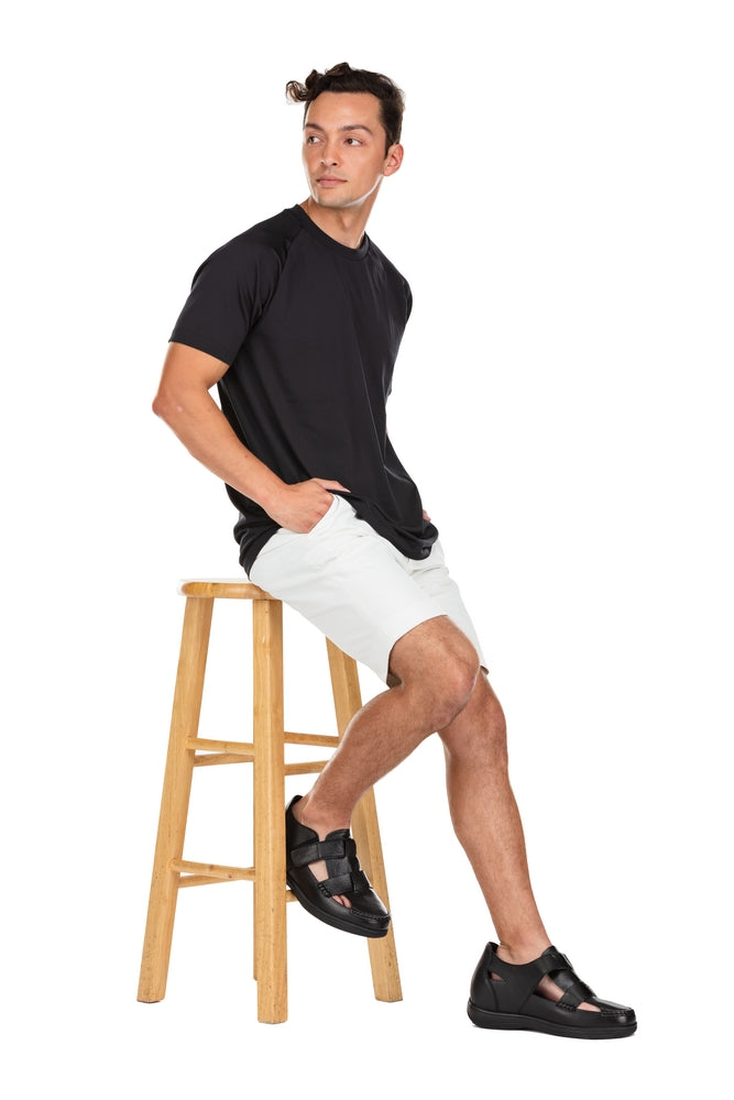 CALTO - K2661 - 3.2 Inches Taller (Black) - Casual Fisherman Sandal - WonderingCloth