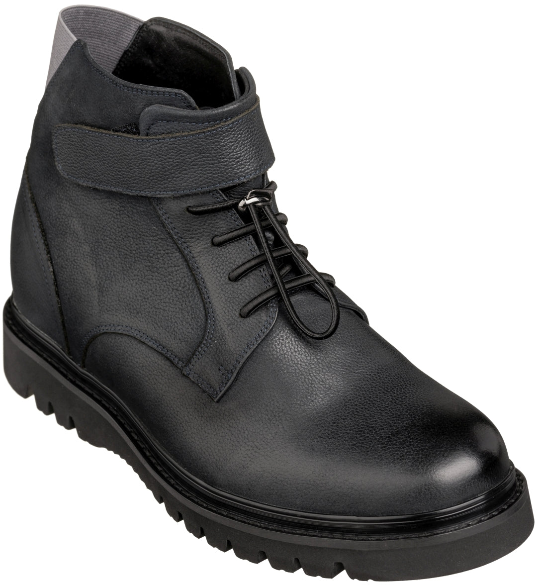 CALTO - K83116 - 3.2 Inches Taller (Dark Blue) - Casual Boots - WonderingCloth