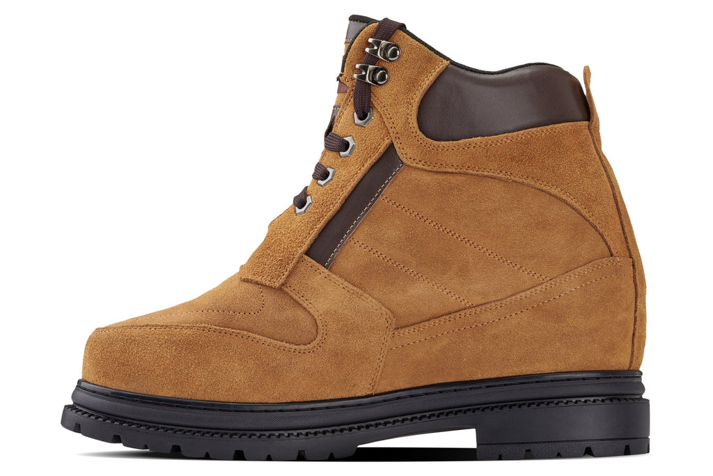 CALDEN 5.2-Inch Taller Brown Nubuck Elevator Boots K881803 - WonderingCloth