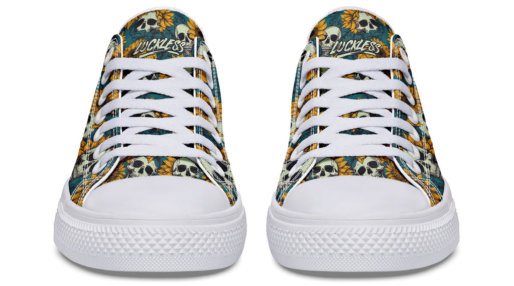 Sunflower And Skulls Low Tops