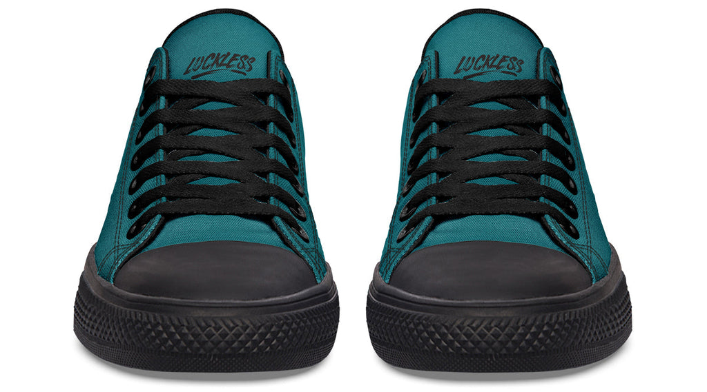 Sunflower And Skulls Teal Low Tops