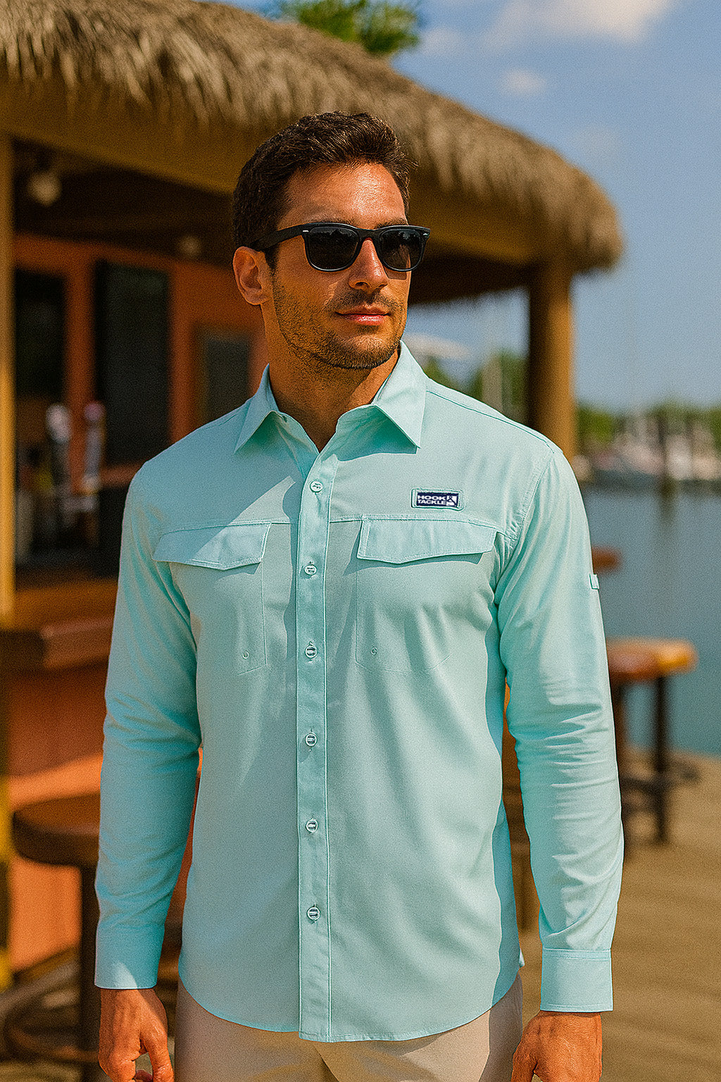 Men's Coastline L/S UV Vented Fishing Shirt - WonderingCloth