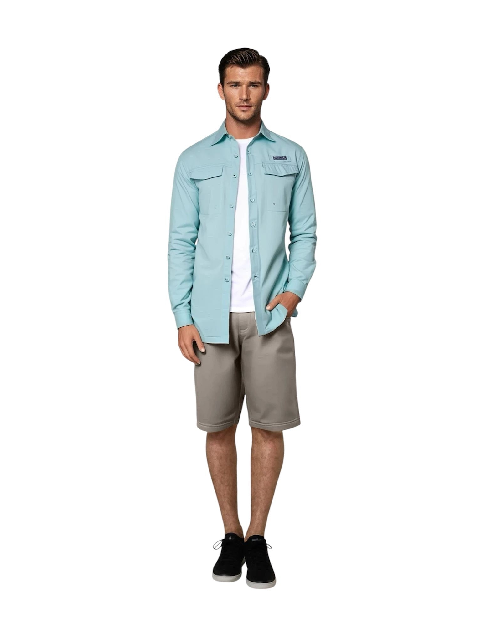 Men's Coastline L/S UV Vented Fishing Shirt - WonderingCloth