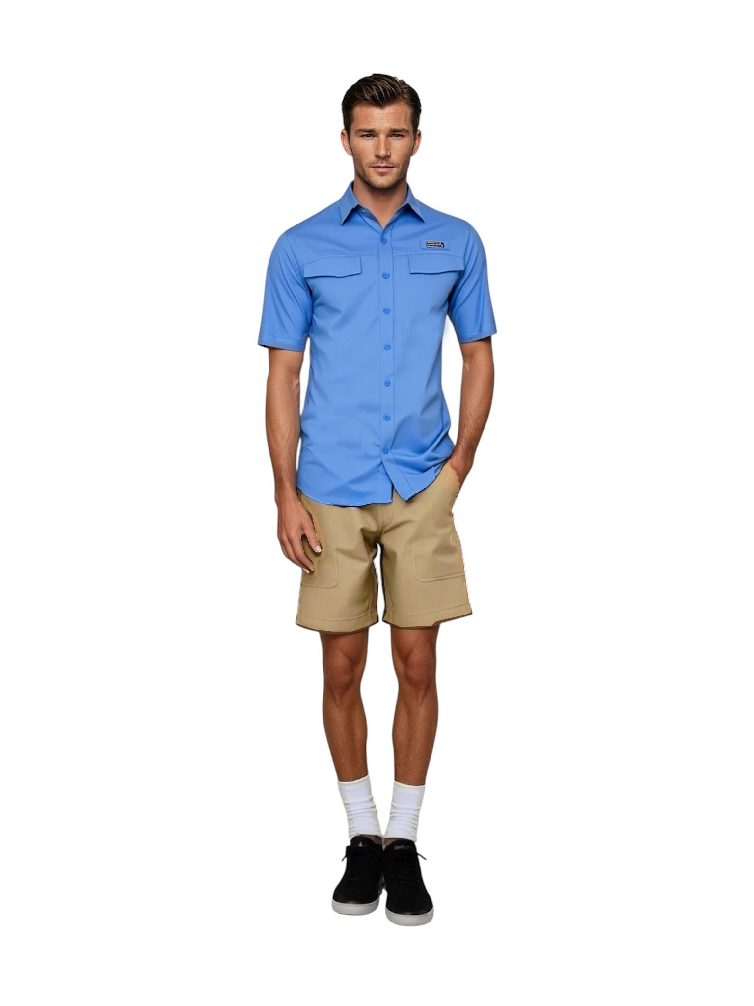 Men's Coastline S/S UV Vented Fishing Shirt - WonderingCloth