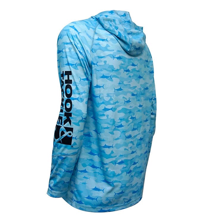 Men's Camo Billfish UV Fishing Hoodie - WonderingCloth