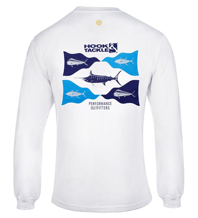 Men's Fish Flags L/S UV Fishing T-Shirt - WonderingCloth