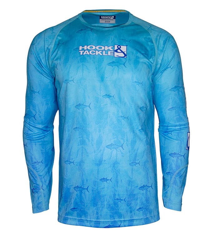 Men's Tuna Texture L/S UV Fishing Shirt - WonderingCloth