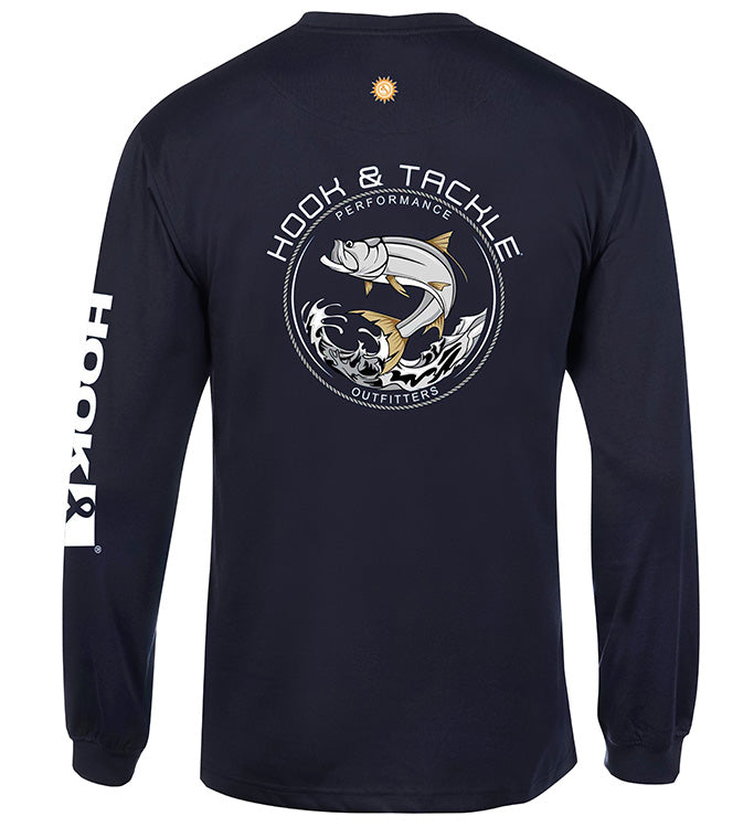 Men's Tarpon Leap Thrust L/S UV Fishing T-Shirt - WonderingCloth