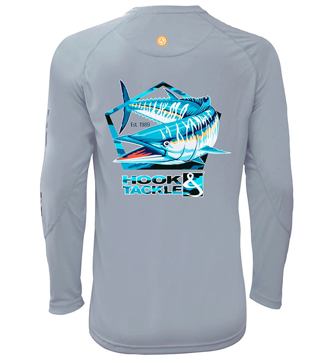 Men's Wahoo Pentagon L/S UV Fishing Shirt - WonderingCloth