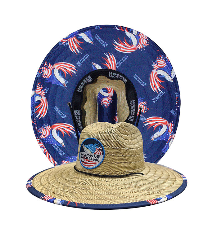 Sails & Stripes Straw Hat - WonderingCloth