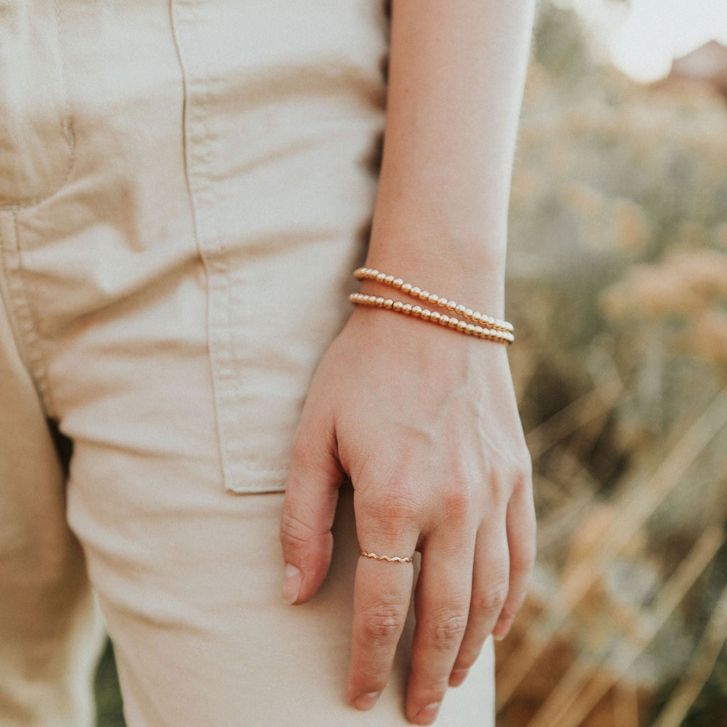 Staci Gold Filled Bead Bracelet - WonderingCloth