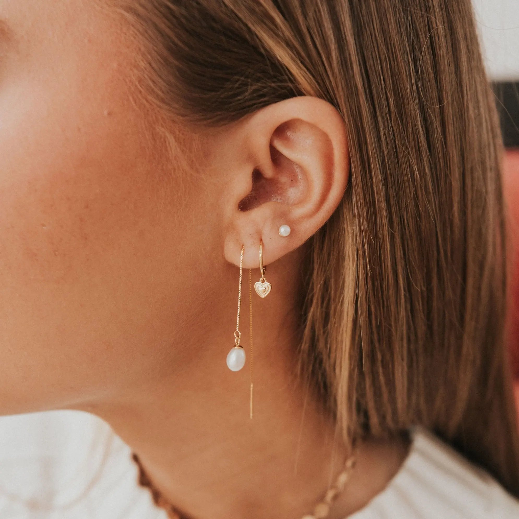 Lovestruck Heart Hoops - WonderingCloth