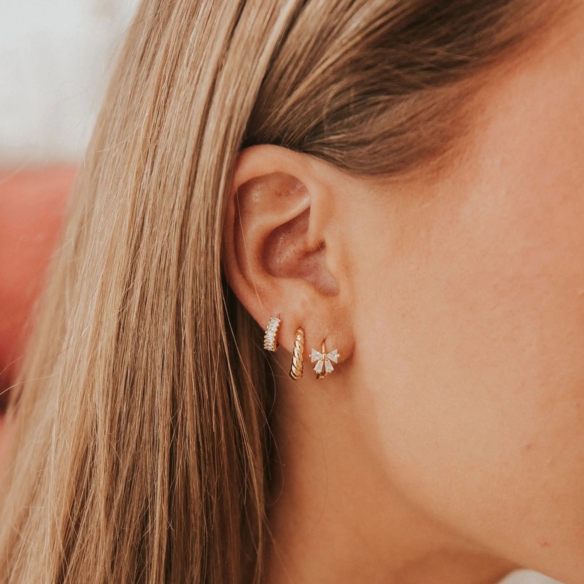 Ivy Diamond Hoops - WonderingCloth