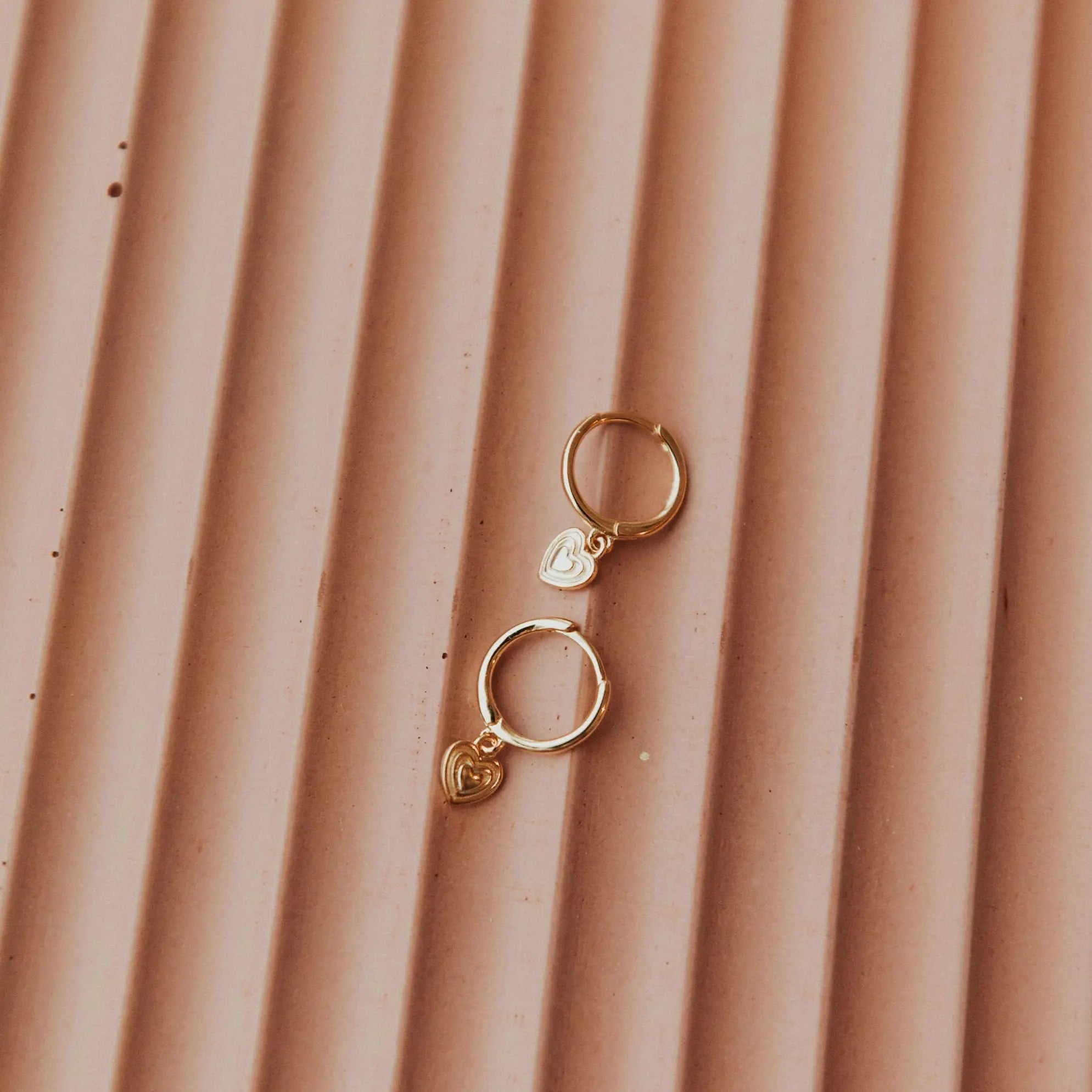 Lovestruck Heart Hoops - WonderingCloth