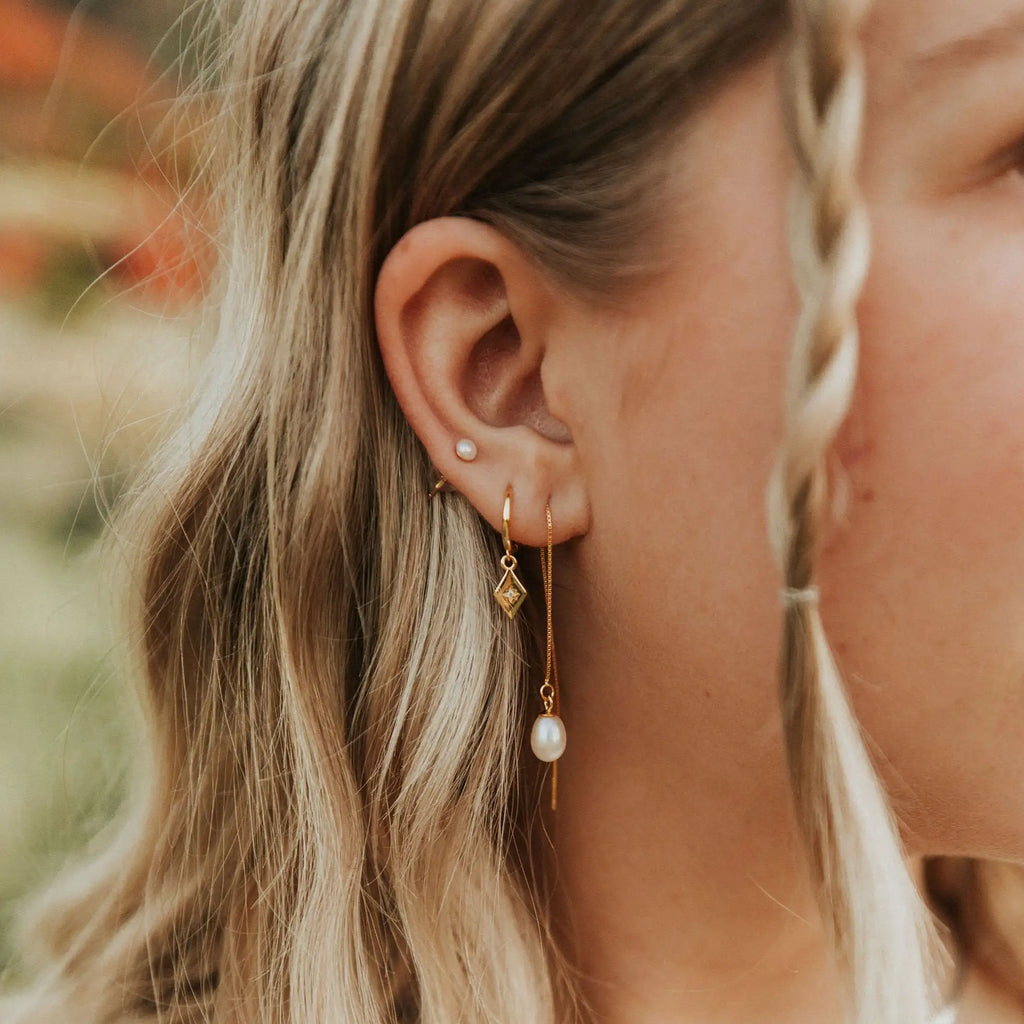 Sailor Pearl Studs - WonderingCloth