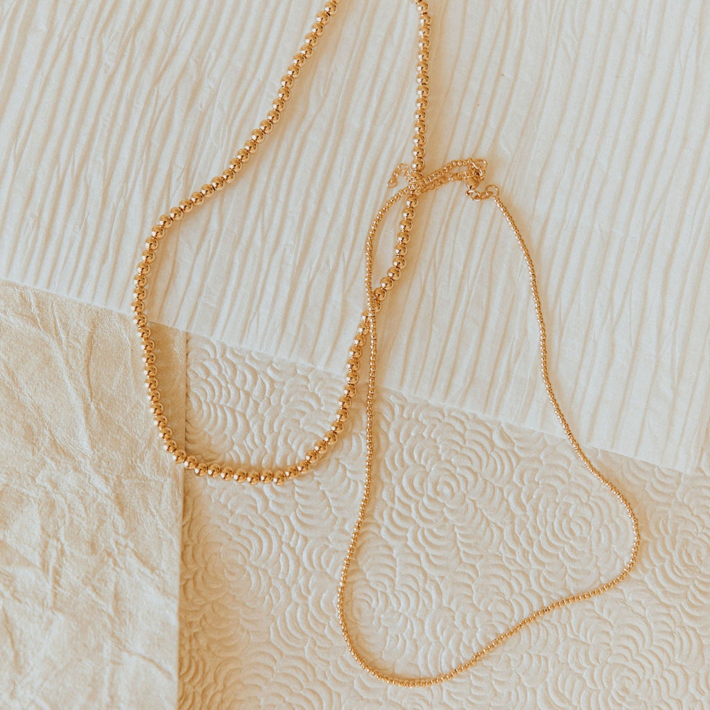Staci Gold Filled Bead Necklace - WonderingCloth