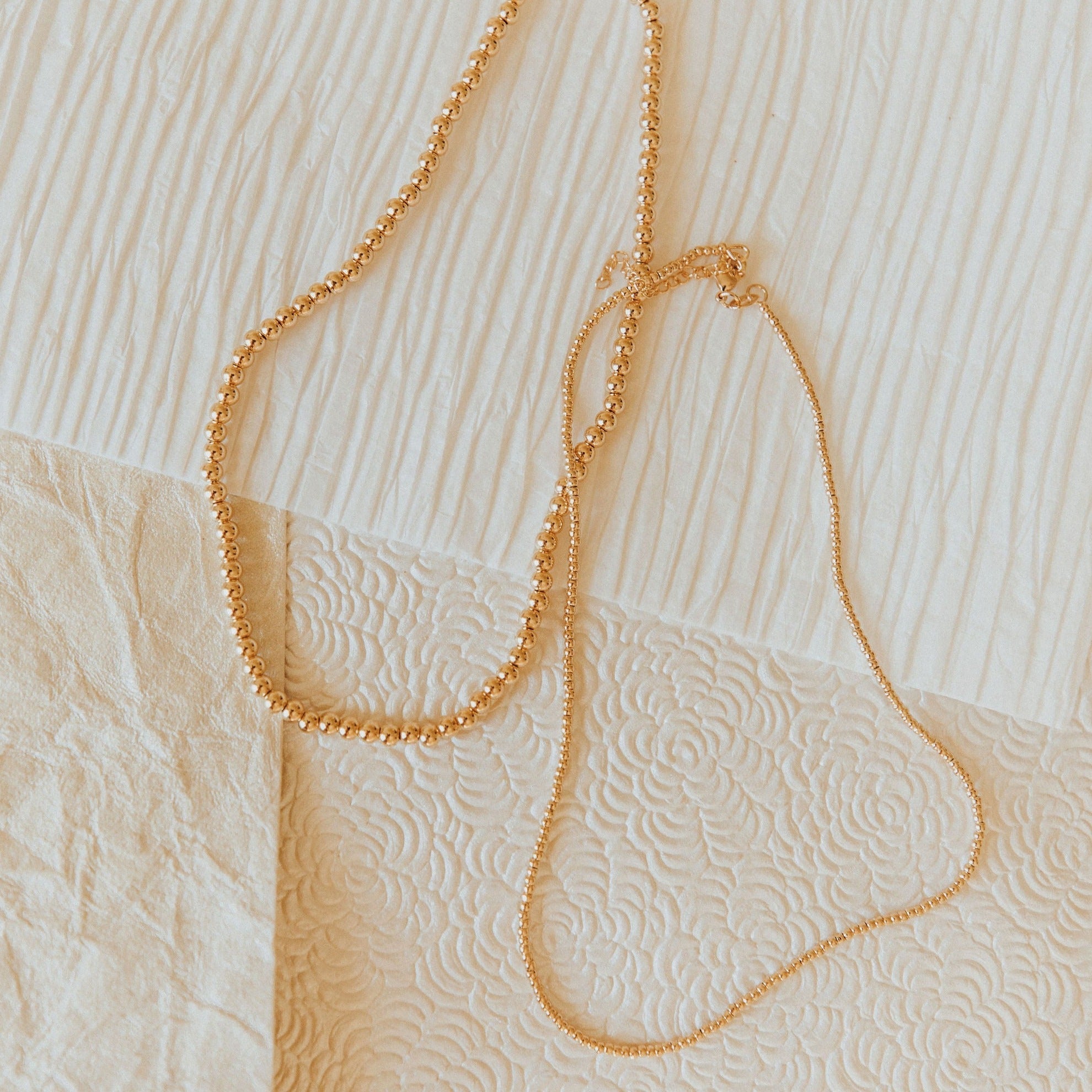 Staci Gold Filled Bead Necklace - WonderingCloth