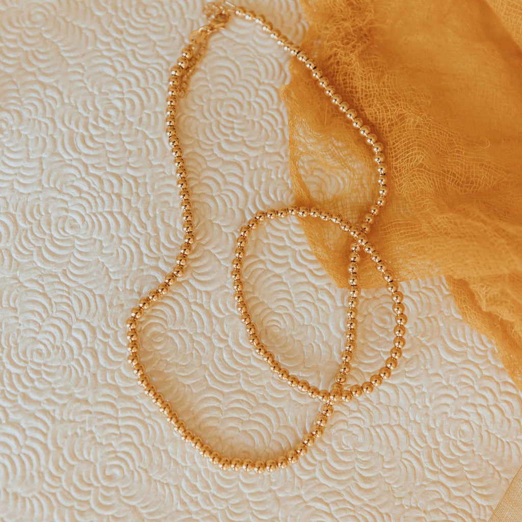 Staci Gold Filled Bead Necklace - WonderingCloth