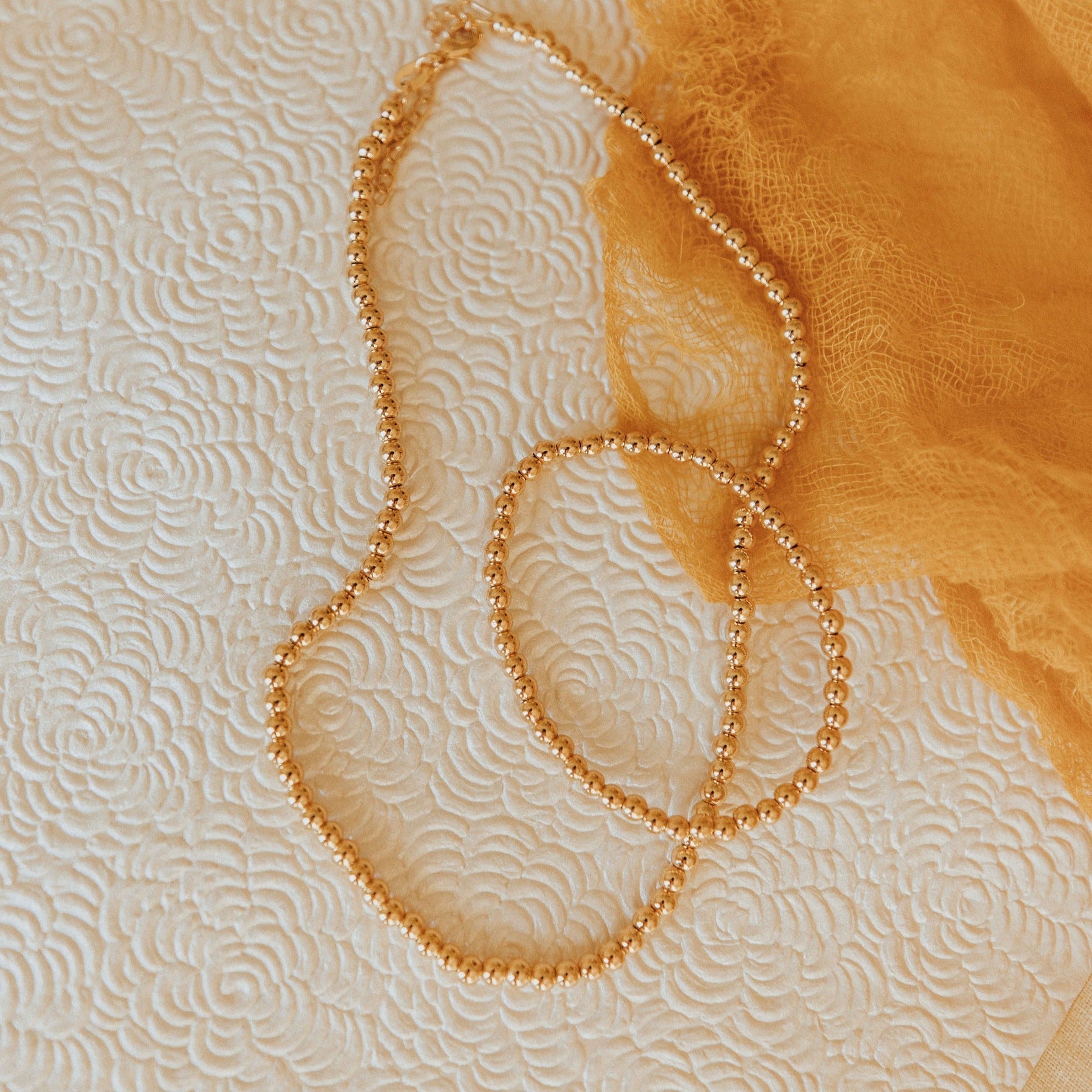 Staci Gold Filled Bead Necklace - WonderingCloth