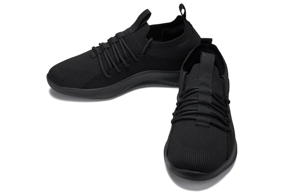 CALTO - Q130 - 2.4 Inches Taller (Black/Black Sole) - Ultra Lightweight Sneakers - WonderingCloth