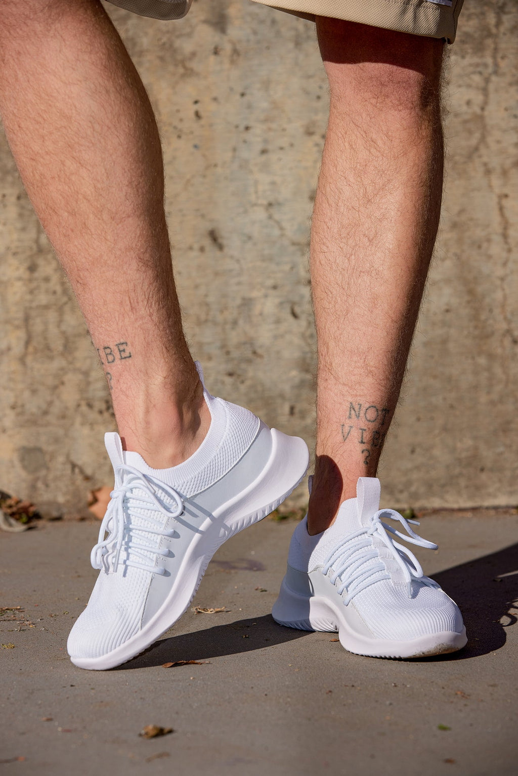 CALTO - Q131 - 2.4 Inches Taller (Off-White/White Sole) - Ultra Lightweight Sneakers - WonderingCloth