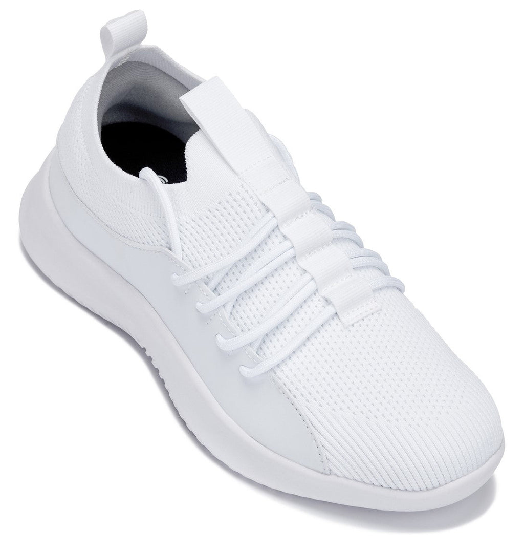 CALTO - Q131 - 2.4 Inches Taller (Off-White/White Sole) - Ultra Lightweight Sneakers - WonderingCloth