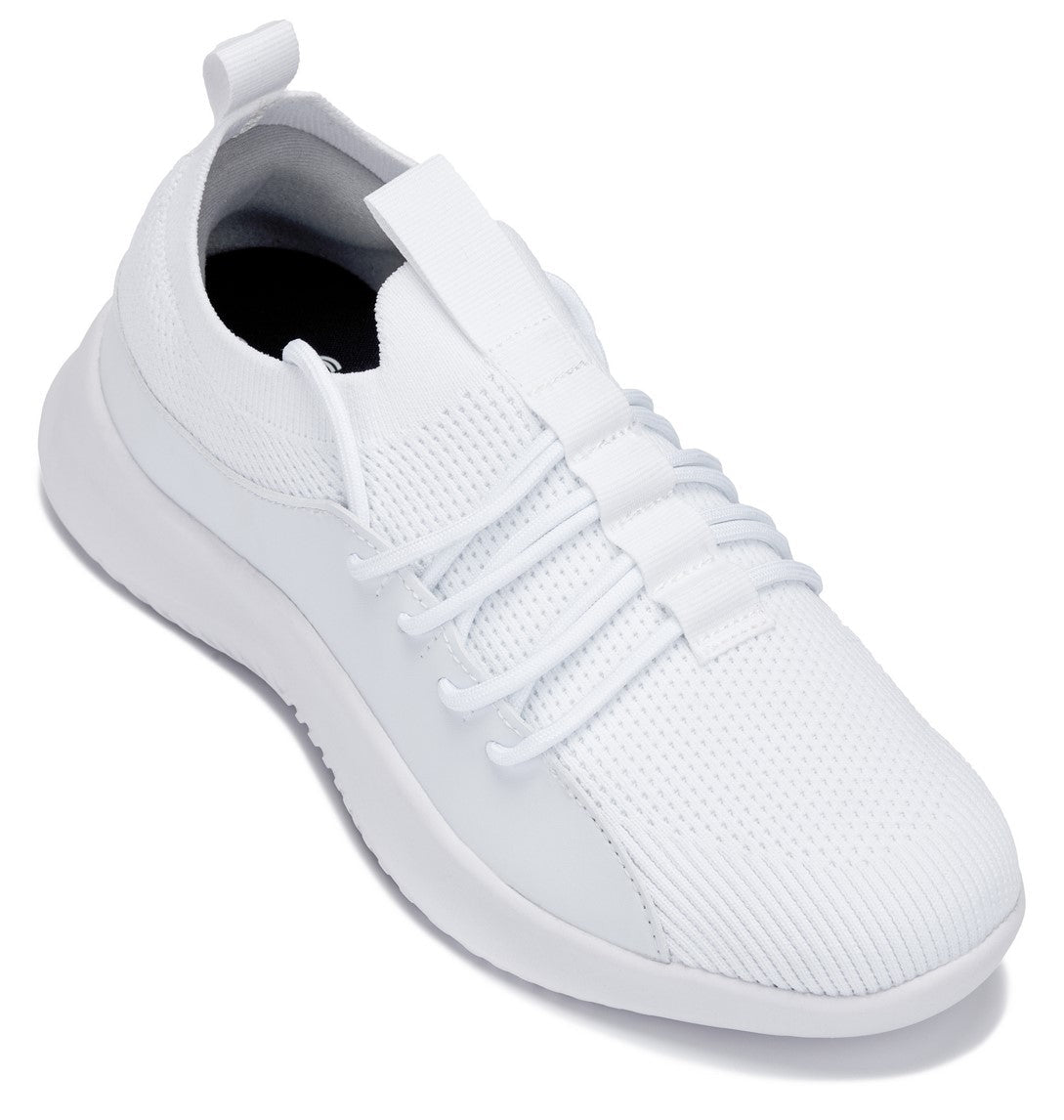 CALTO - Q131 - 2.4 Inches Taller (Off-White/White Sole) - Ultra Lightweight Sneakers - WonderingCloth
